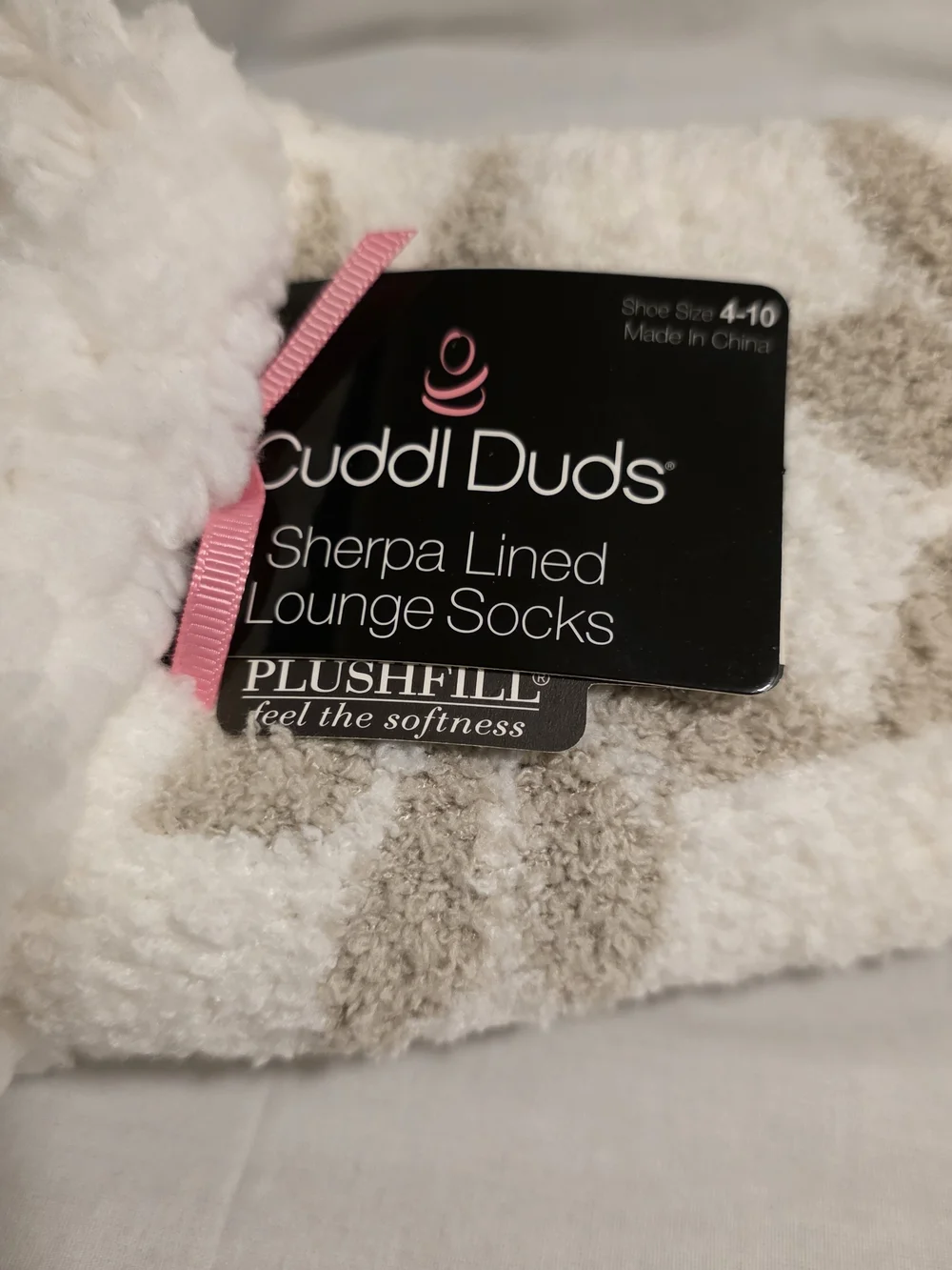 Lot of 4 Pairs Cuddl Duds Sherpa Lined Lounge Socks Women's Size 4-10 NWT